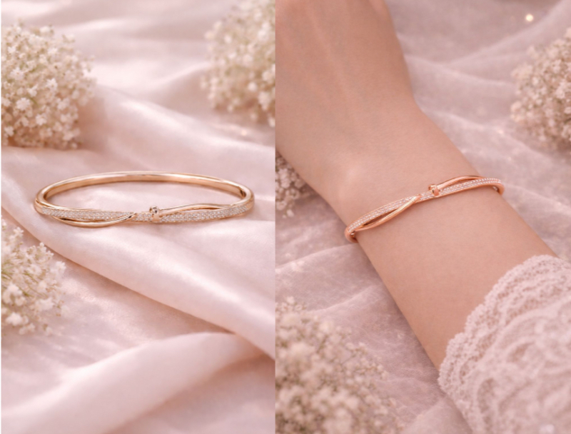 Anti tarnish free size lock bracelet