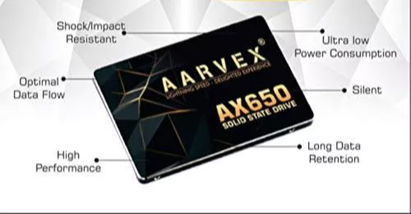 Aarvex Solid State Drive in Sainikpuri: AX650 256GB SATA 6Gb/s SSD-https://i-media.vyaparify.com/vcards/products/311709/product_1774265077_69c122f5bfe25.jpeg Image