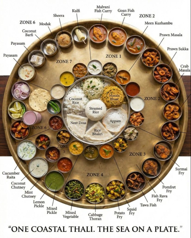 Foodzilla Coastal Thali- Sea On A Plate