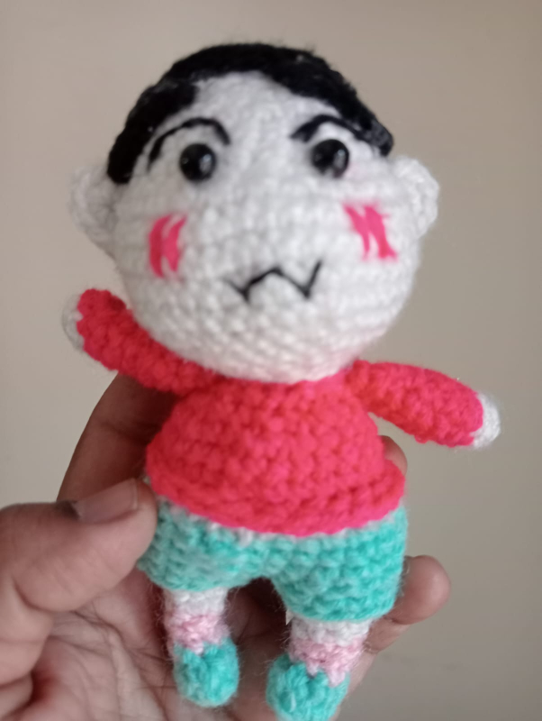 crochet car dangler/keychain/bag charm(shinchan) Araya Handmade - Handmade Crochet Items Bareilly 1/54,Suresh Sharma Nagar Near SSv Inter College, Bareilly, Uttar Pradesh