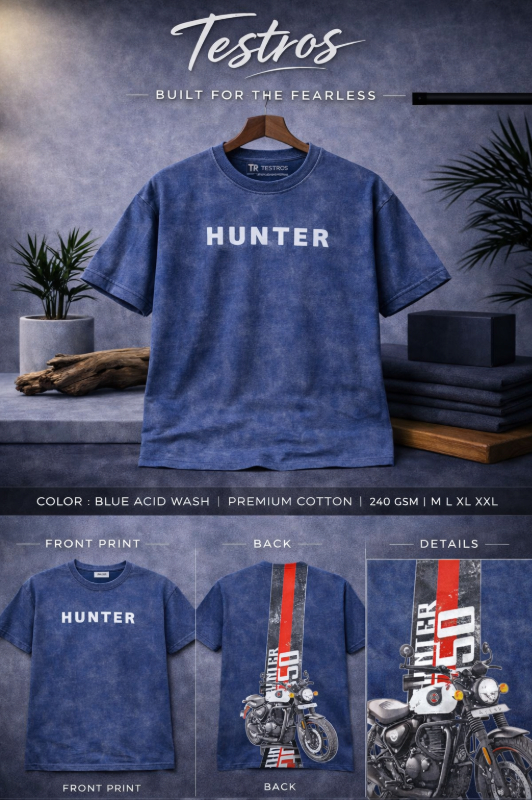 Testros Oversized Blue Acid Wash Biker Back Print T-Shirt 240 GSM-https://i-media.vyaparify.com/vcards/products/311900/product_1774529179_69c52a9bdbc36.jpeg Image