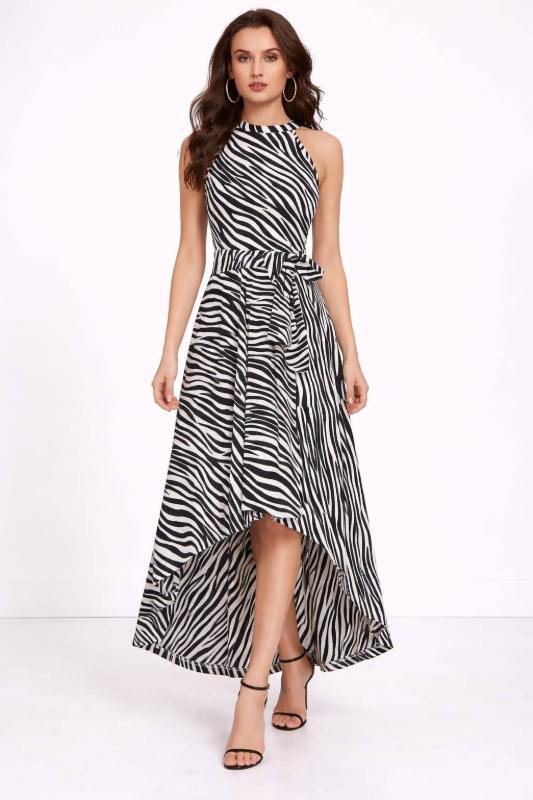  Fashion/Zebra Print High-Low Dress in Chinchwad: Stylish and Trendy Trendora Fashion Shop No 114, Snehangan Residency A+B Building, Shankar Kalate Nagar Wakad Pune Maharashtra