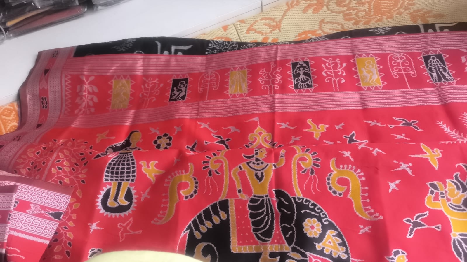  ofisha Sambalpuri print bangalore silk sadhi Trendora Fashion Shop No 114, Snehangan Residency A+B Building, Shankar Kalate Nagar Wakad Pune Maharashtra