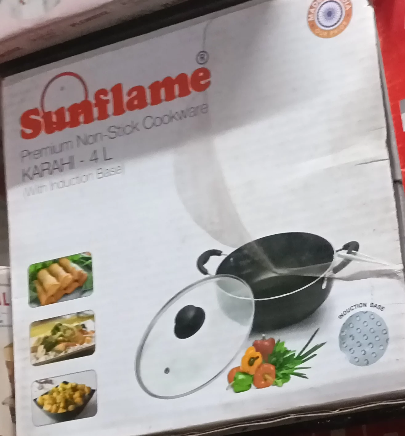  Non stick kadai with lid sunfalam 1 yera waranty Mahadev 99 Store - Plastic And Crockery Wholesaler Near Pwd Office Laksar, Uttarakhand 247663, India