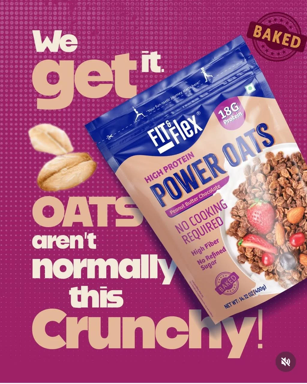 power oats (fit & flex) Peanut Butter chocolate 400gm-https://i-media.vyaparify.com/vcards/products/313124/product_1776338810_69e0c77a8fdbe.webp Image