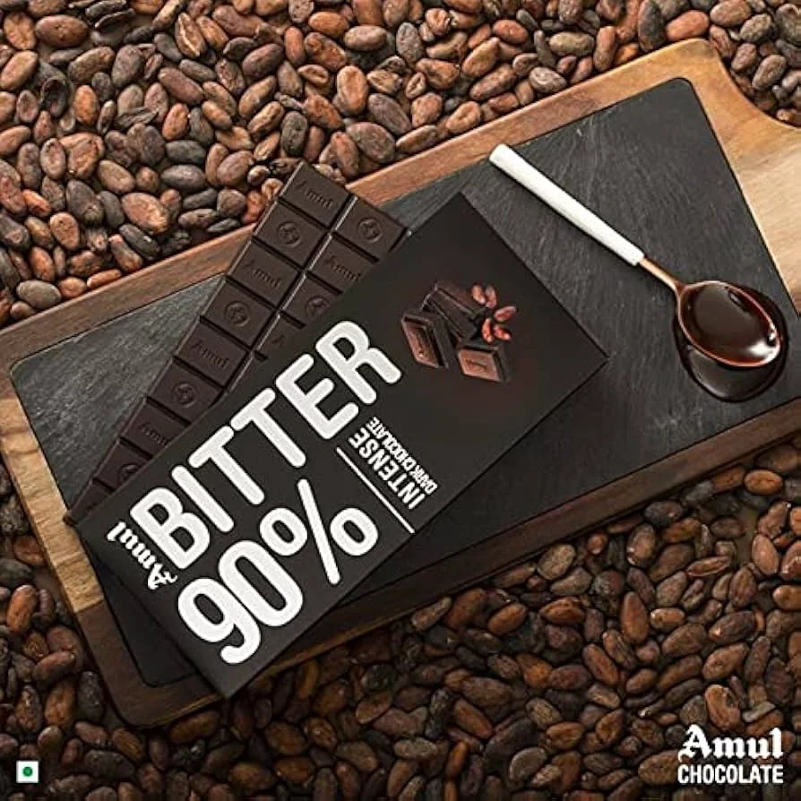  Amul bitter 90% dark intense chocolate NXTGEN SUPERMARKET SHOP NO 5A ZEONBUILDING BHAKTI PARKWADALA EAST MUMBAI