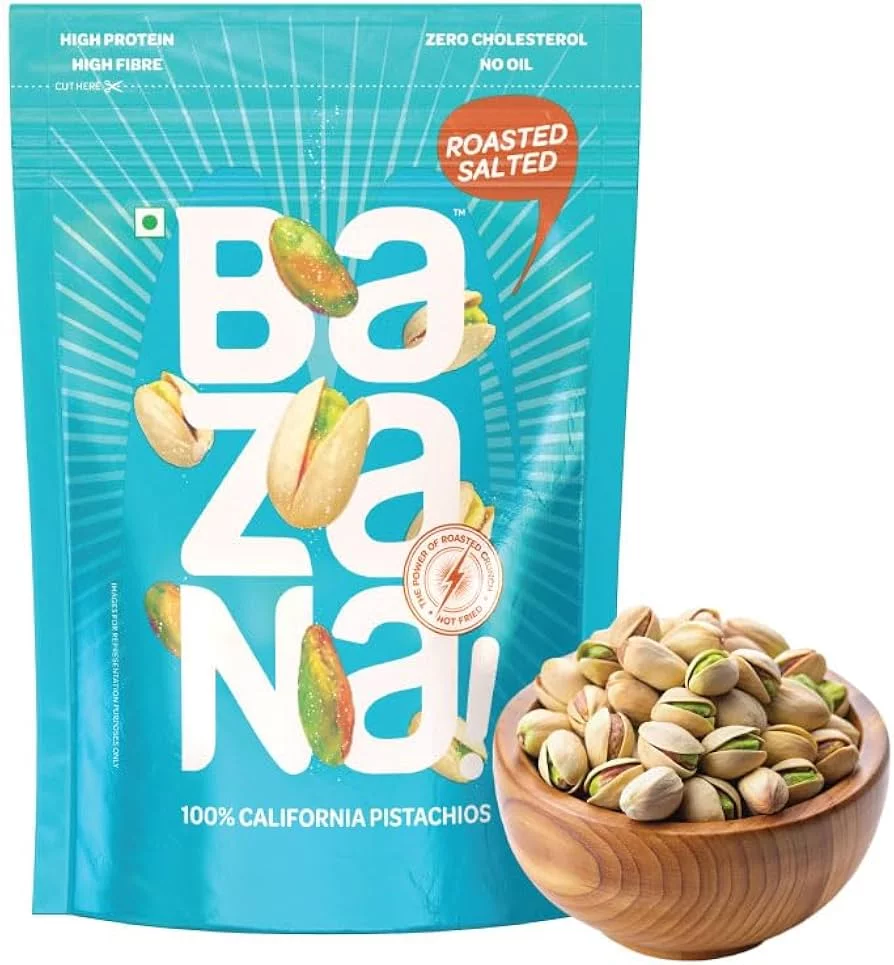  BAZANA CALIFORNIA PISTACHIOS 180G NXTGEN SUPERMARKET SHOP NO 5A ZEONBUILDING BHAKTI PARKWADALA EAST MUMBAI