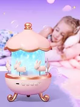 LED Star Projector Rabbits Nursery Night Light,360°Rotation,6 Film,USB Cable,Toddler Sleep Trainer,Rechargeable Mood Lamp, BUNNY LAMP-https://i-media.vyaparify.com/vcards/products/313288/product_1776752304_69e716b03ad1d.webp Image