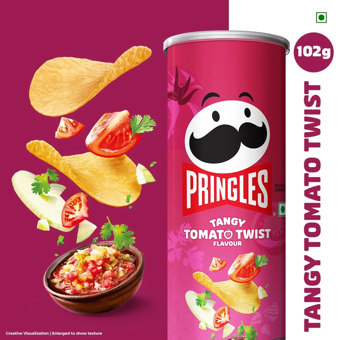  PRINGLES Tangi Tomato Twist Flavor 102g NXTGEN SUPERMARKET SHOP NO 5A ZEONBUILDING BHAKTI PARKWADALA EAST MUMBAI