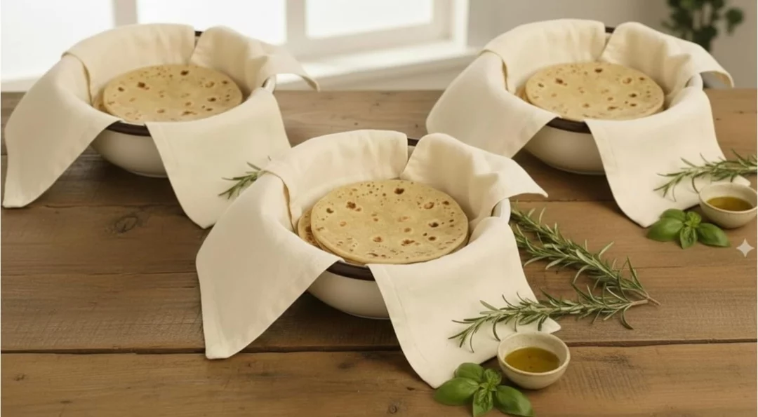 Cotton Roti Clothes Wrap with  Flaps, Double Layer Cotton Cover  For Chapati, Hot Case, Traditional  Style Kitchen Chapati Wrap,  Kitchen Roti Cover for Tiffin-https://i-media.vyaparify.com/vcards/products/313418/product_1777126698_69eccd2ab70be.webp Image