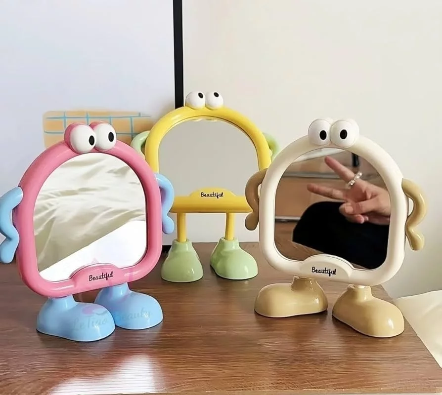 Cute Korean Cute Cartoon Standing Mirror with Eyes-https://i-media.vyaparify.com/vcards/products/313472/product_1777455910_69f1d32682ef8.webp Image