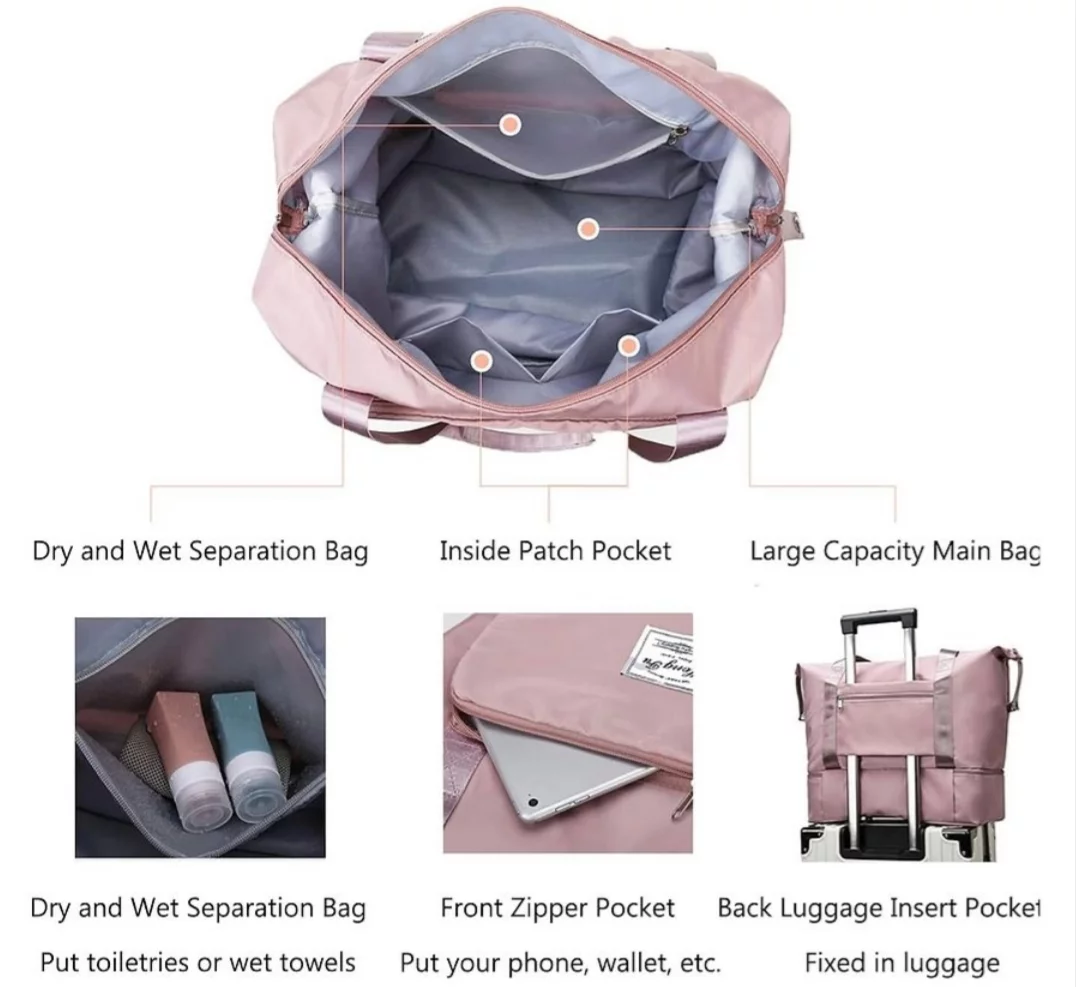 Large Capacity Folding Travel  Tote Bag, Oxford Fabric Waterproof Lightweight Foldable Travel Duffel Bag Portable Expandable Travel Bag, Dry and Wet Carry On Bag 🛍️🛍️-https://i-media.vyaparify.com/vcards/products/313478/product_1777456719_69f1d64fdeaf7.webp Image