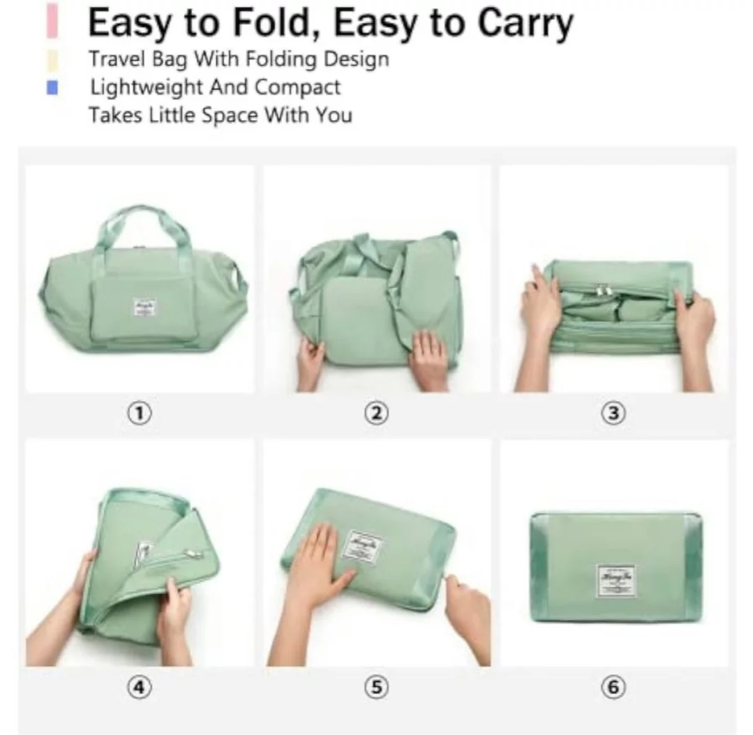 Large Capacity Folding Travel  Tote Bag, Oxford Fabric Waterproof Lightweight Foldable Travel Duffel Bag Portable Expandable Travel Bag, Dry and Wet Carry On Bag 🛍️🛍️-https://i-media.vyaparify.com/vcards/products/313480/product_1777456720_69f1d6508387f.webp Image