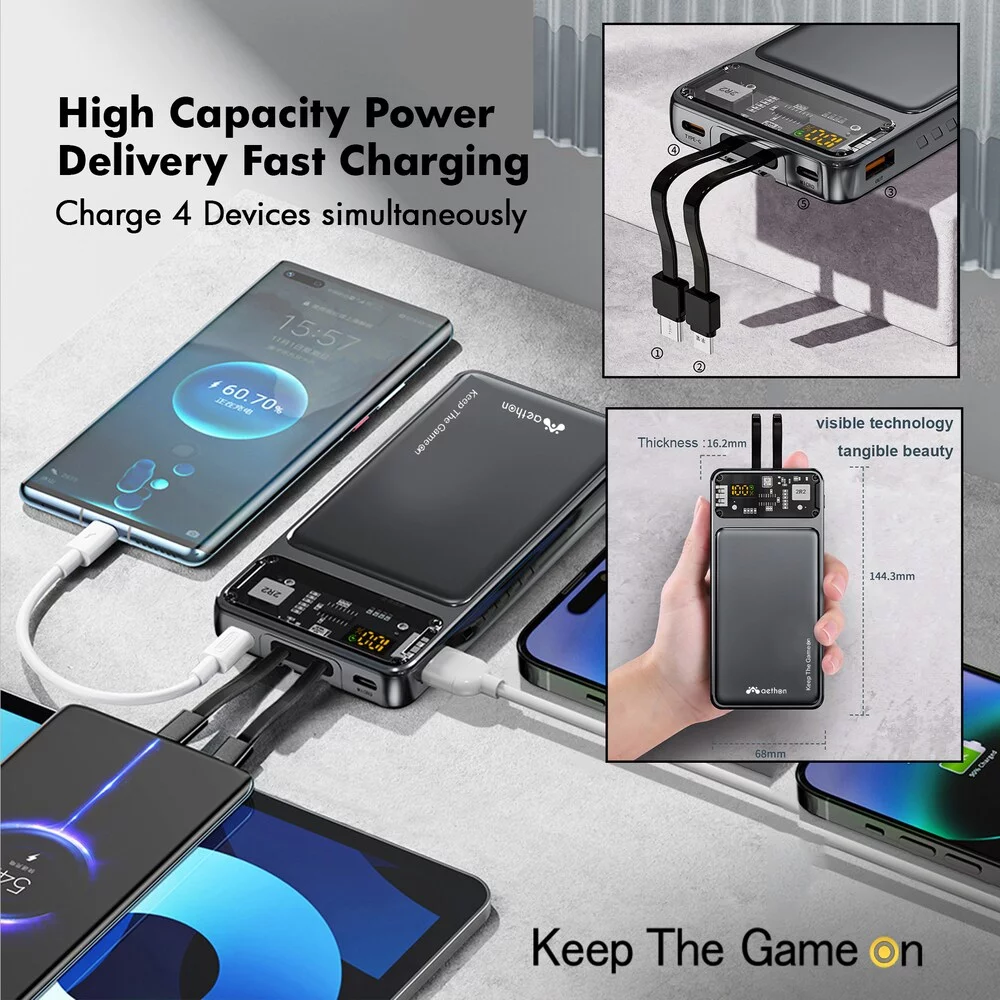 10000mAh 30W Slim Power Bank   Type-C PD Fast Charging,3 Protections,LED Indicator,Dual  Output & Compitible with iPhone/Android/Other Devices (Black)-https://i-media.vyaparify.com/vcards/products/313485/product_1777457001_69f1d769ae8cc.webp Image