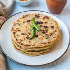 Indian Flatbread Onion Paratha in Suratgarh Royal Guest House CVVF+4V8 15 Sgr, Rajasthan