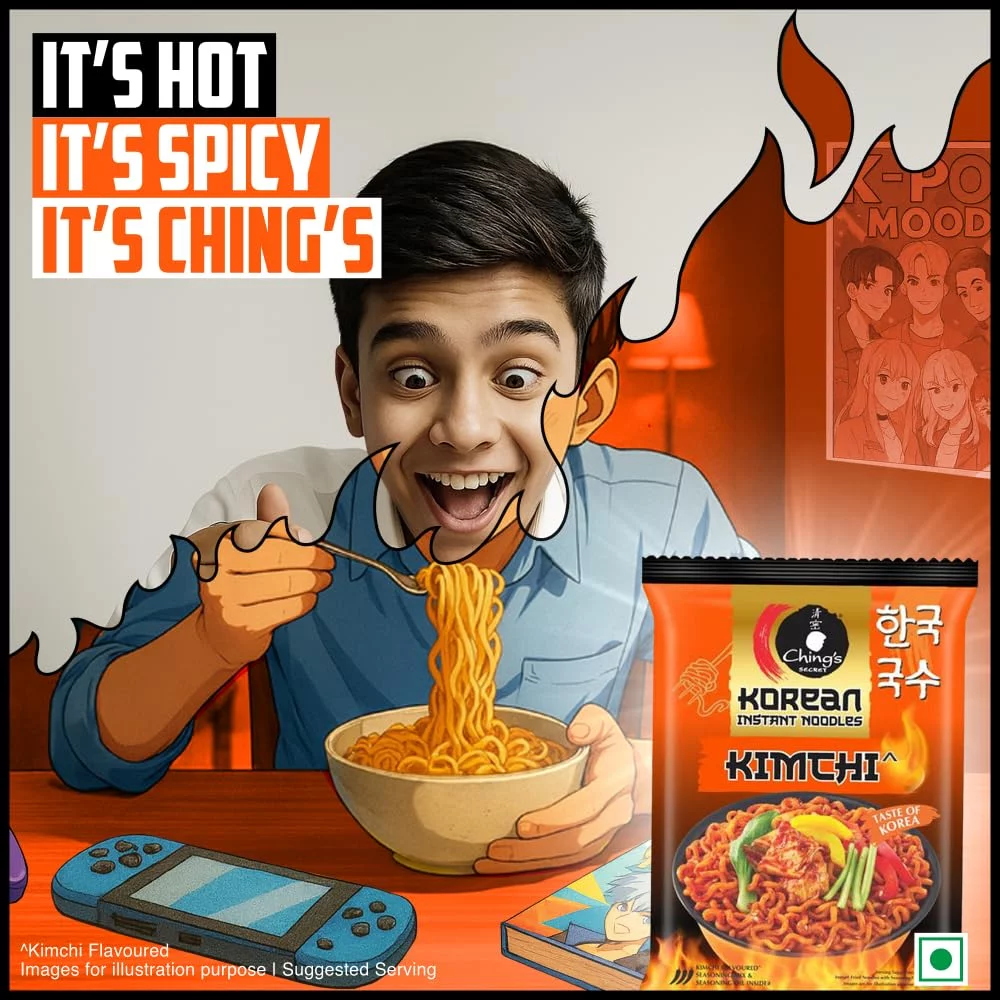  chings korean instant noodles kimchi taste of korea 80g NXTGEN SUPERMARKET SHOP NO 5A ZEONBUILDING BHAKTI PARKWADALA EAST MUMBAI