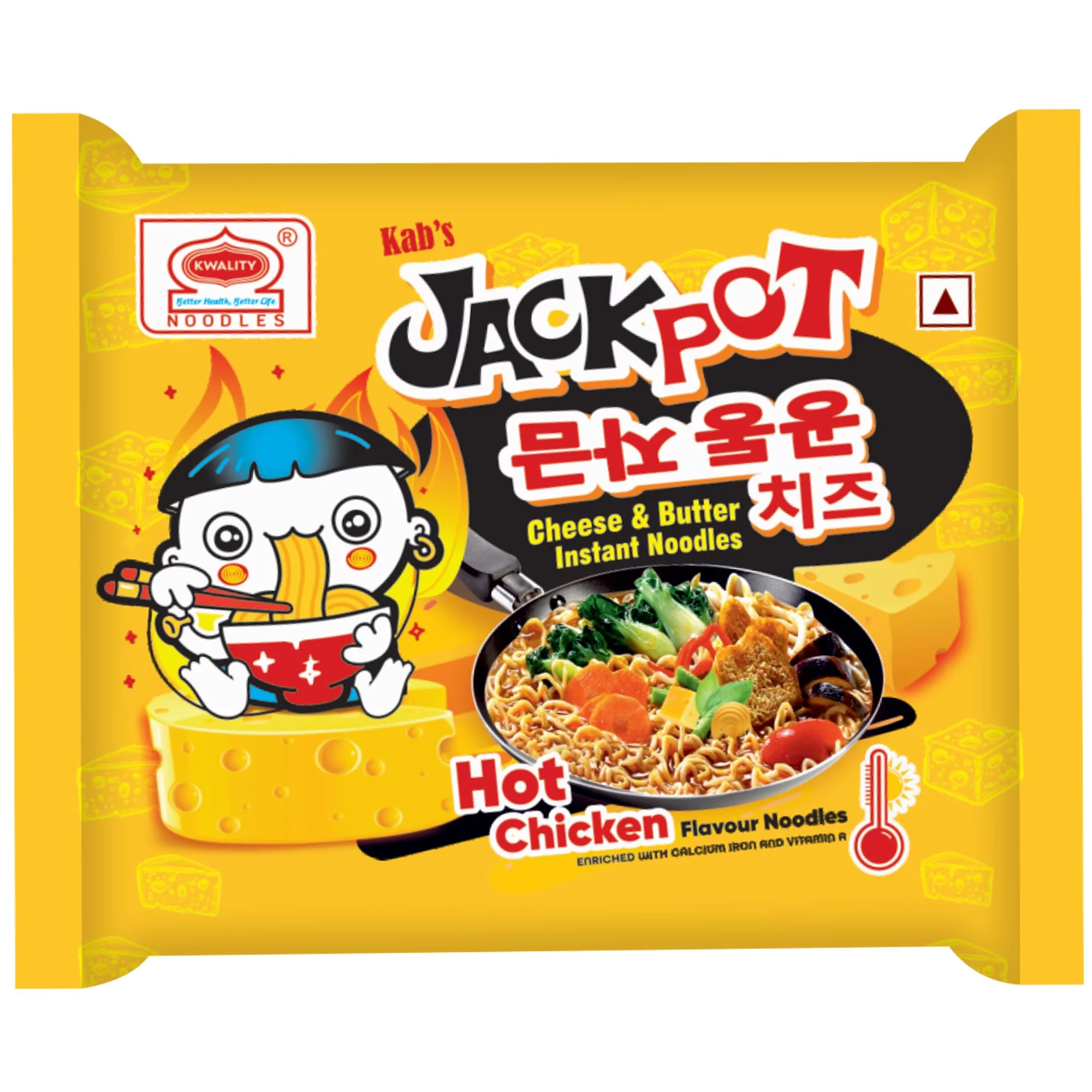  Jackpot hot chicken cheese & butter instant noodles 100g NXTGEN SUPERMARKET SHOP NO 5A ZEONBUILDING BHAKTI PARKWADALA EAST MUMBAI