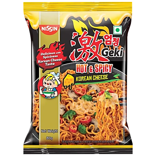  nissin geki spicy cheese korean ramen 80g NXTGEN SUPERMARKET SHOP NO 5A ZEONBUILDING BHAKTI PARKWADALA EAST MUMBAI