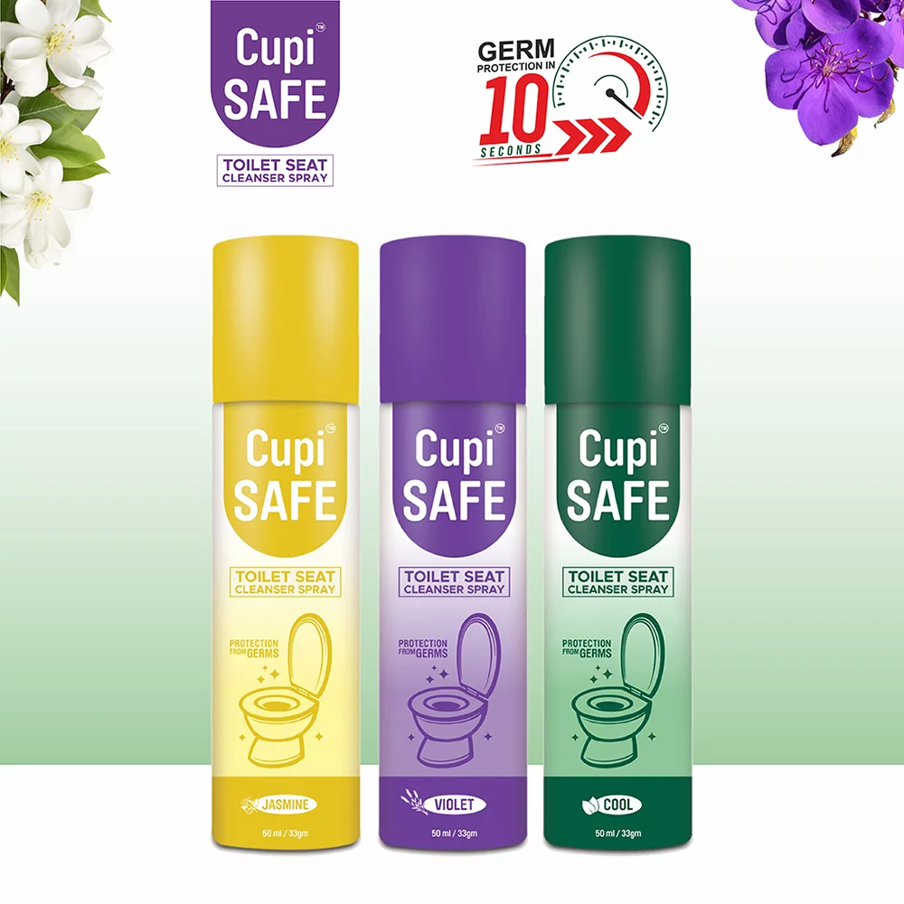  Cupisafe Toilet Seat Cleanser Spray 50 ml per piece M/S Assam Commercial Corporation - Cosmetic & Body Care Distributor Krishnanagar, Guwahati, Assam 781005, India