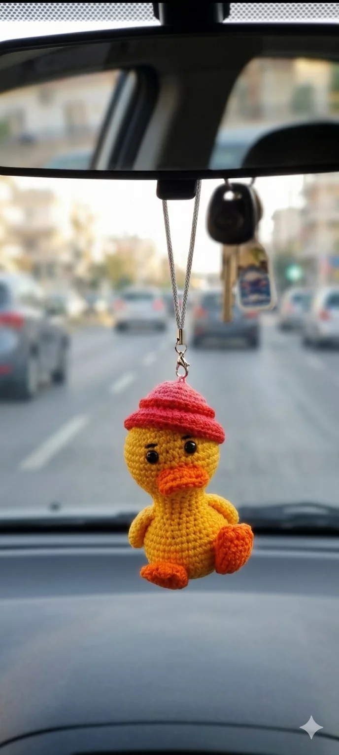 Duck in hat bag charm/ car dangler-https://i-media.vyaparify.com/vcards/products/313950/product_1778646317_6a03fd2d08624.webp Image