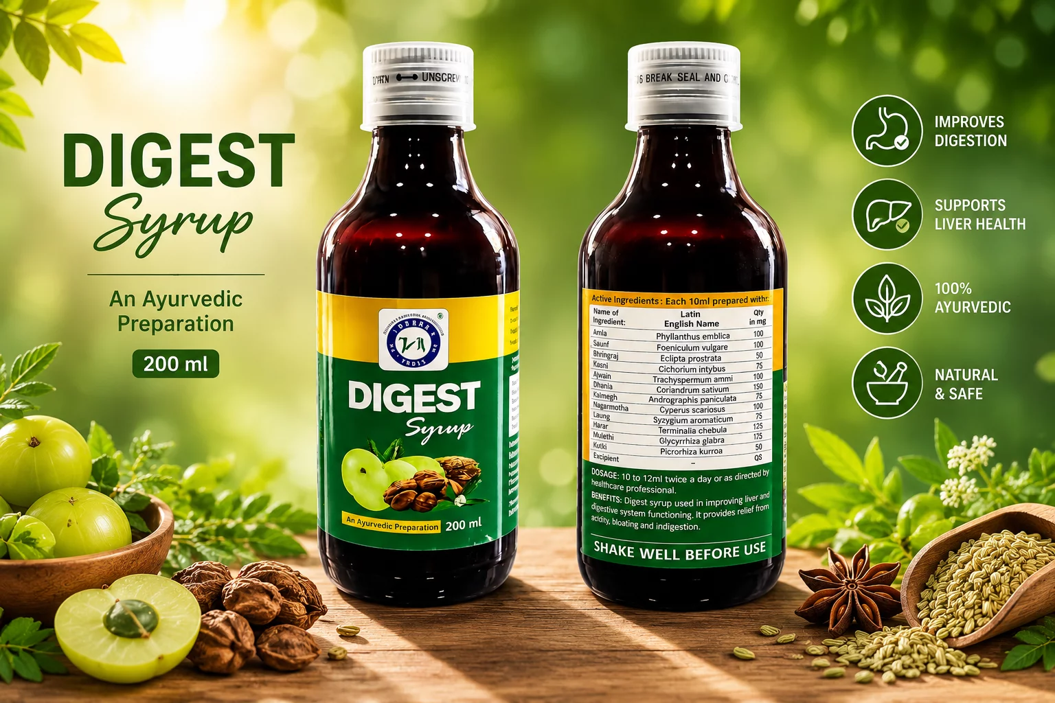  DIGEST SYRUP 200ML ARZ VEDA Mumbai, Maharashtra 400043, India