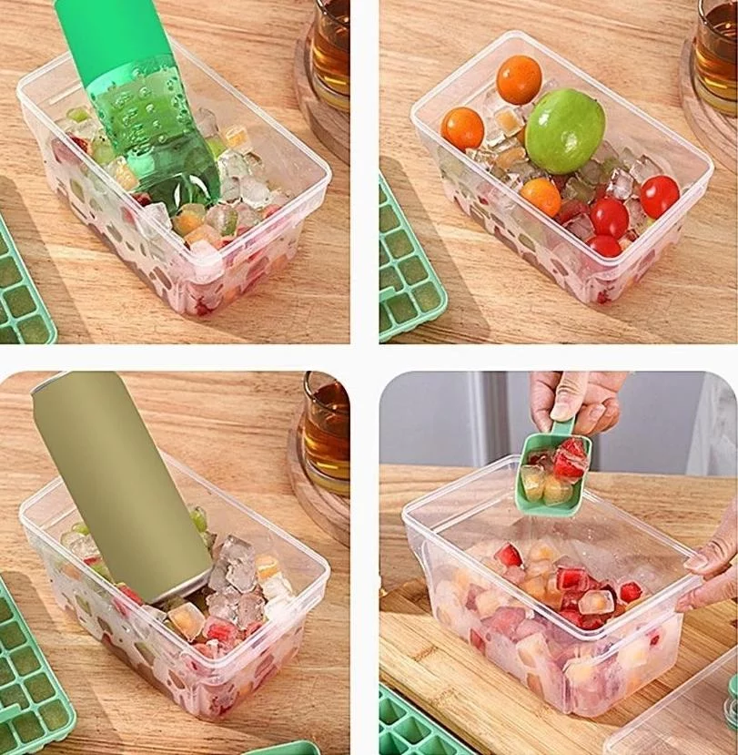 Ice Tray Container, 2 Layer Ice Cube Tray with Lid & Bin, Effortless Ice Cube Maker-https://i-media.vyaparify.com/vcards/products/314140/product_1779198162_6a0c68d2f3fe8.webp Image
