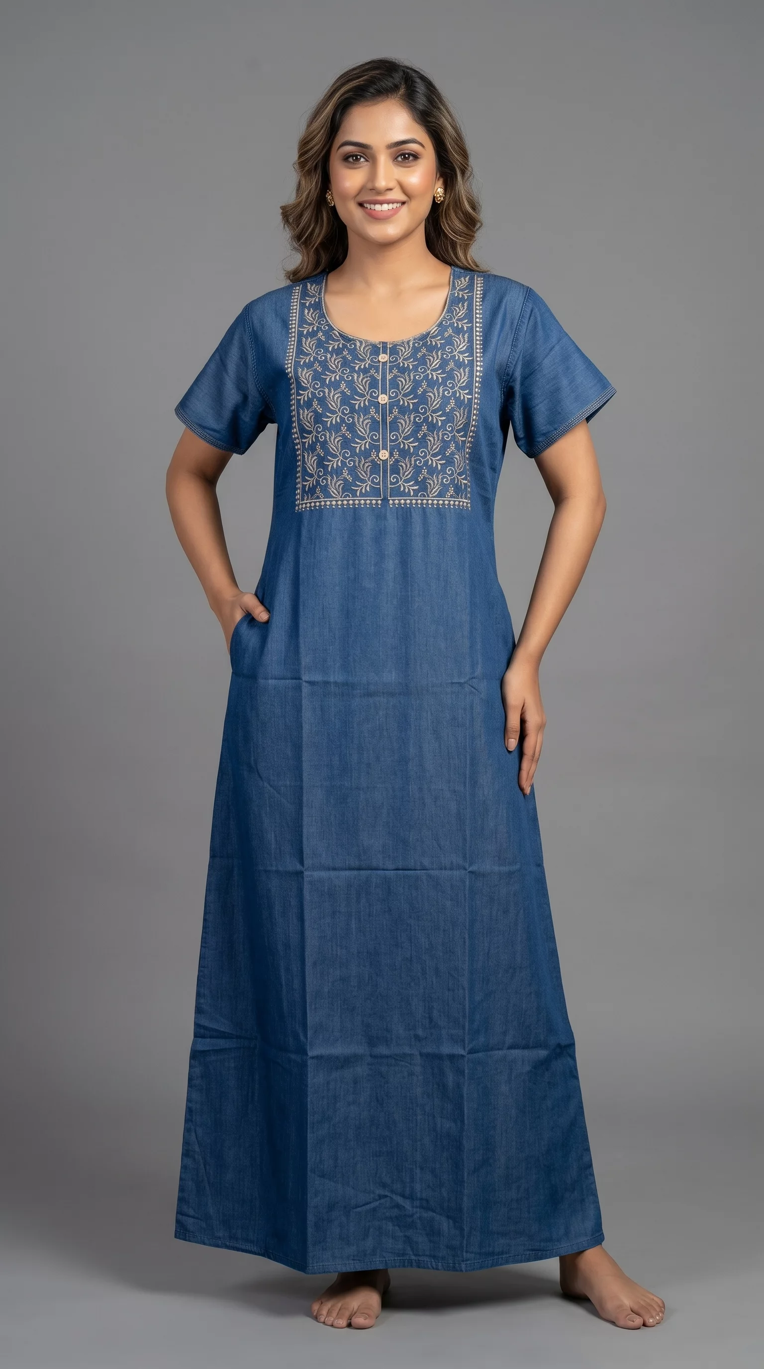 Stylish Denim Gown in Aurangabad-https://i-media.vyaparify.com/vcards/products/314301/product_1779716163_6a1450435d940.webp Image
