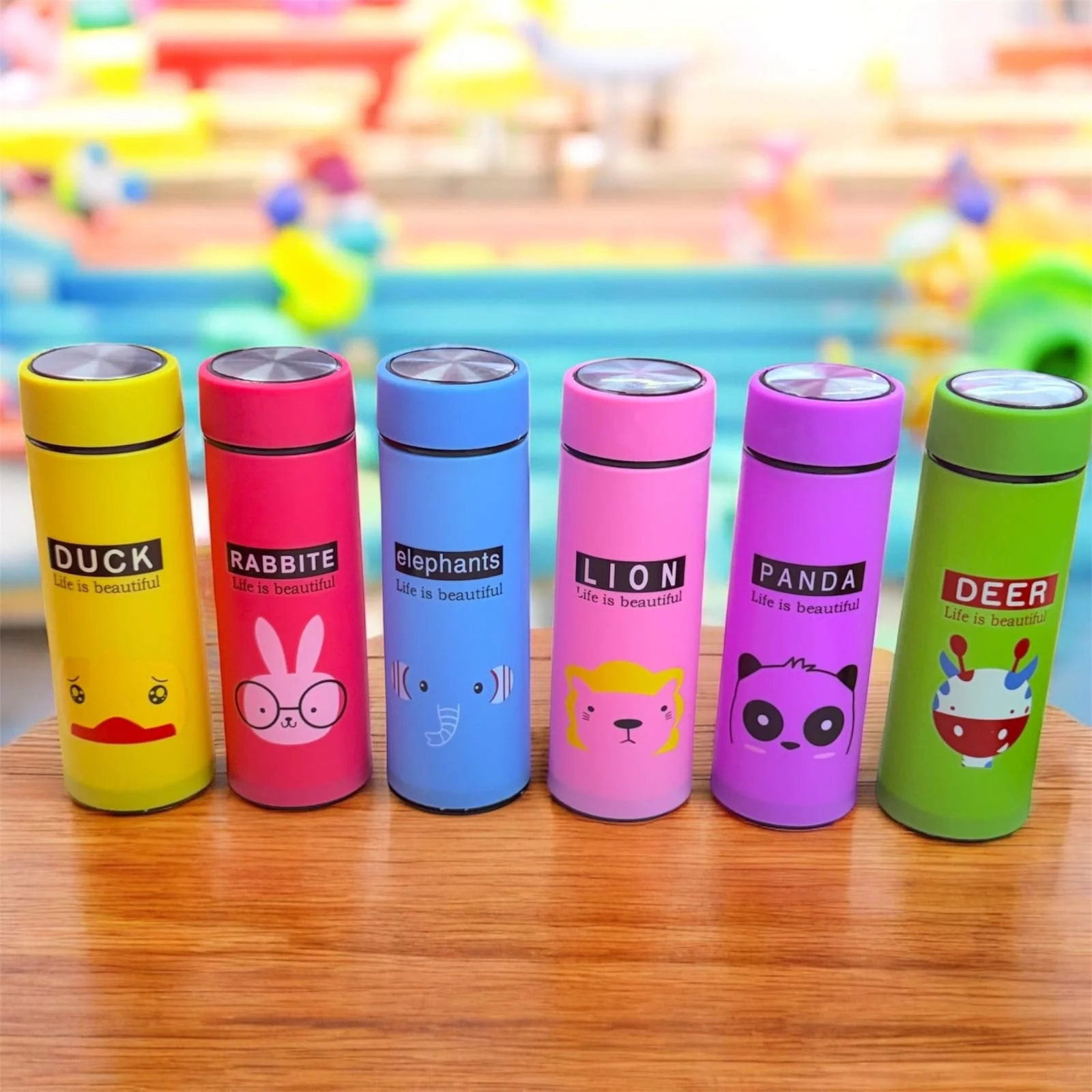 Cute Kawaii Cartoon  Print Glass Bottle Shiv Shakti Enterprises - Women Clothing Store Faridabad 