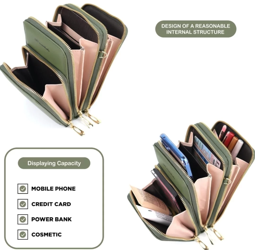 Girls Women's Multipocket Wallet Purse for Mobile Cell  Phone Holder, Wallet Hand Purse  Clutch Crossbody Sling Bag Shiv Shakti Enterprises - Women Clothing Store Faridabad 