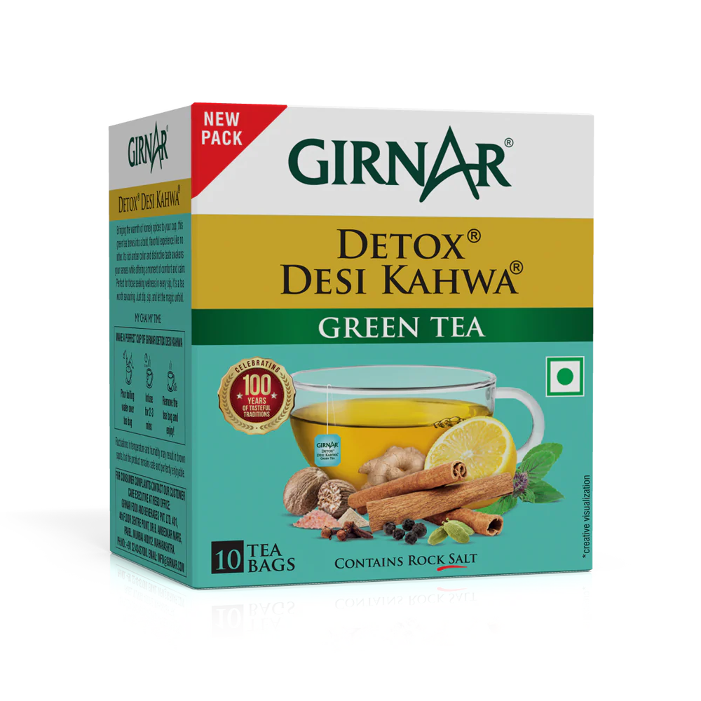  GIRNAR DETOX DESI KAHWA GREEN TEA in Mumbai NXTGEN SUPERMARKET SHOP NO 5A ZEONBUILDING BHAKTI PARKWADALA EAST MUMBAI