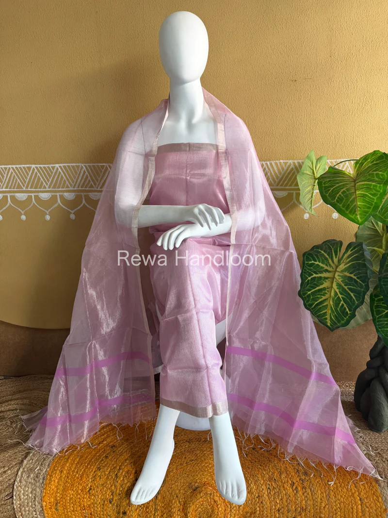 Maheshwari Lavender Tissue Dress Material-STB04 Rewa Handloom - Maheshwari  Sarees In Maheshwar, MP Opp.MPGB Bank, Bazar Chowk, Maheshwar, Madhya Pradesh 451224, India