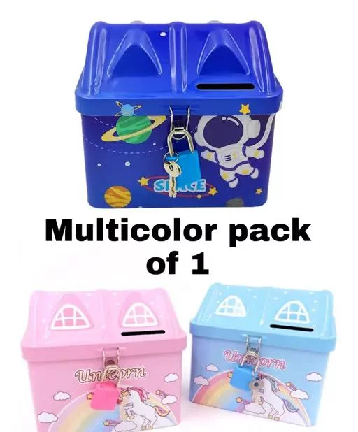 Piggy Bank for Kids with  Lock and Key, Metal Coin  Bank, Cartoon Design, for  Girls, Birthday Return Gift-https://i-media.vyaparify.com/vcards/products/315035/product_1781445284_6a2eb2a405cee.webp Image