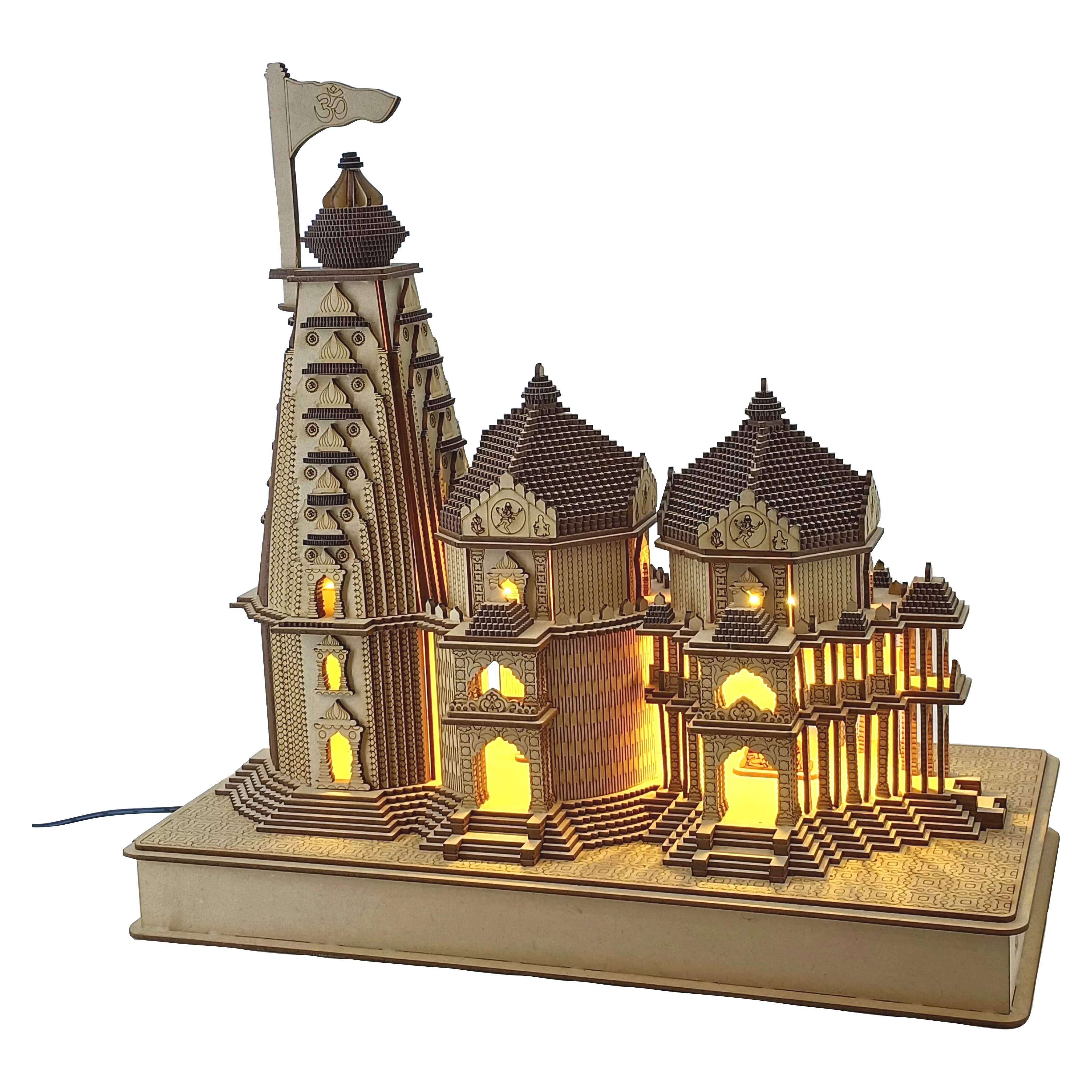 Somnath Wooden Temple in Surat LASER ART Khodaldham Campus Opposite Harekrishna Village Restaurant Canal Road