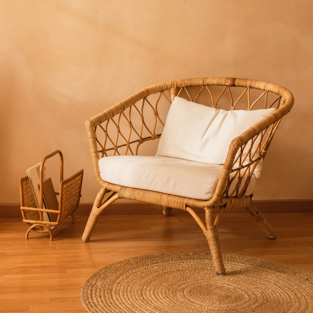  Rattan Lounge Chair in Badlapur COLORS OF SUCCESS - Handicraft Store 