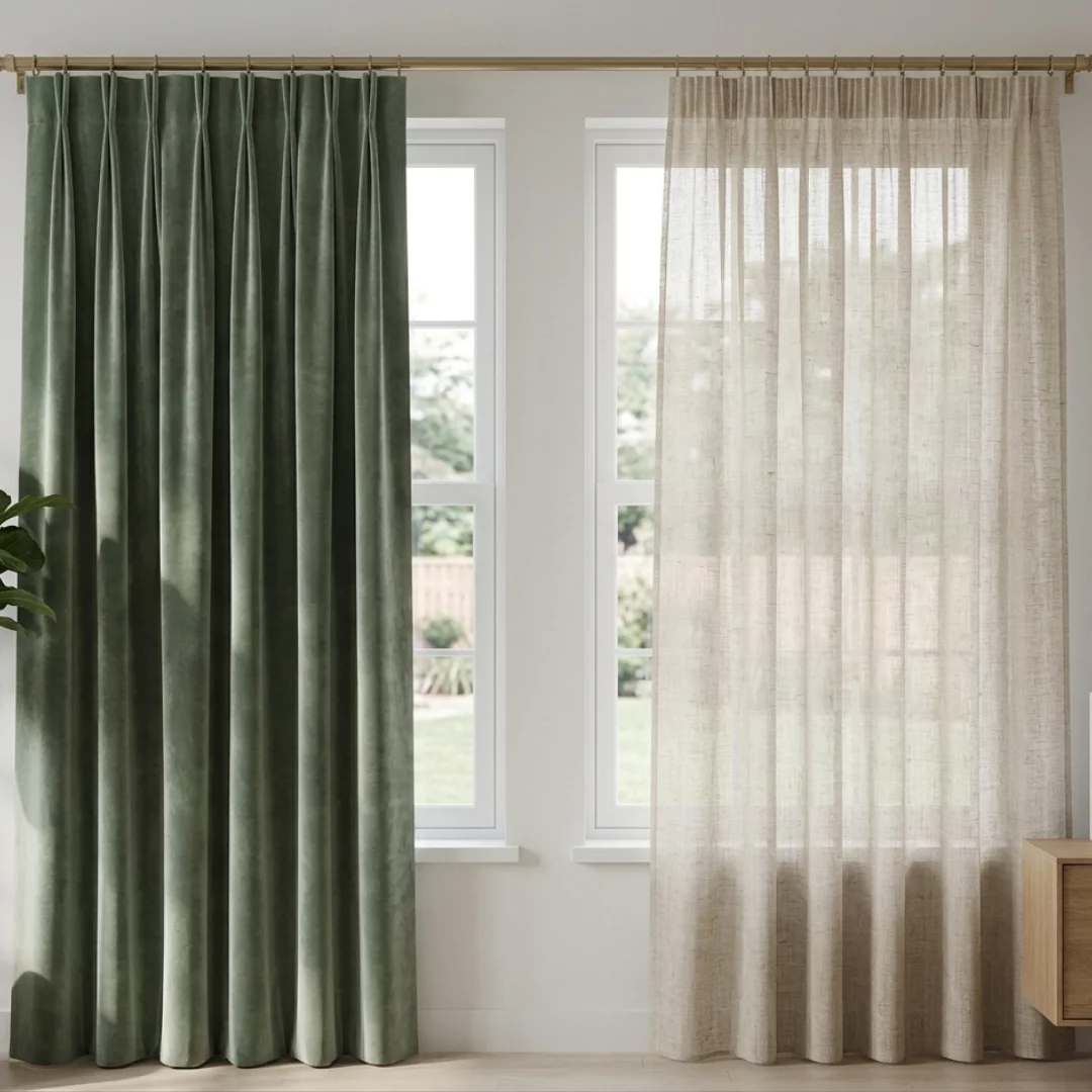  Elegant Dual Layer Curtains in Badlapur COLORS OF SUCCESS - Handicraft Store 