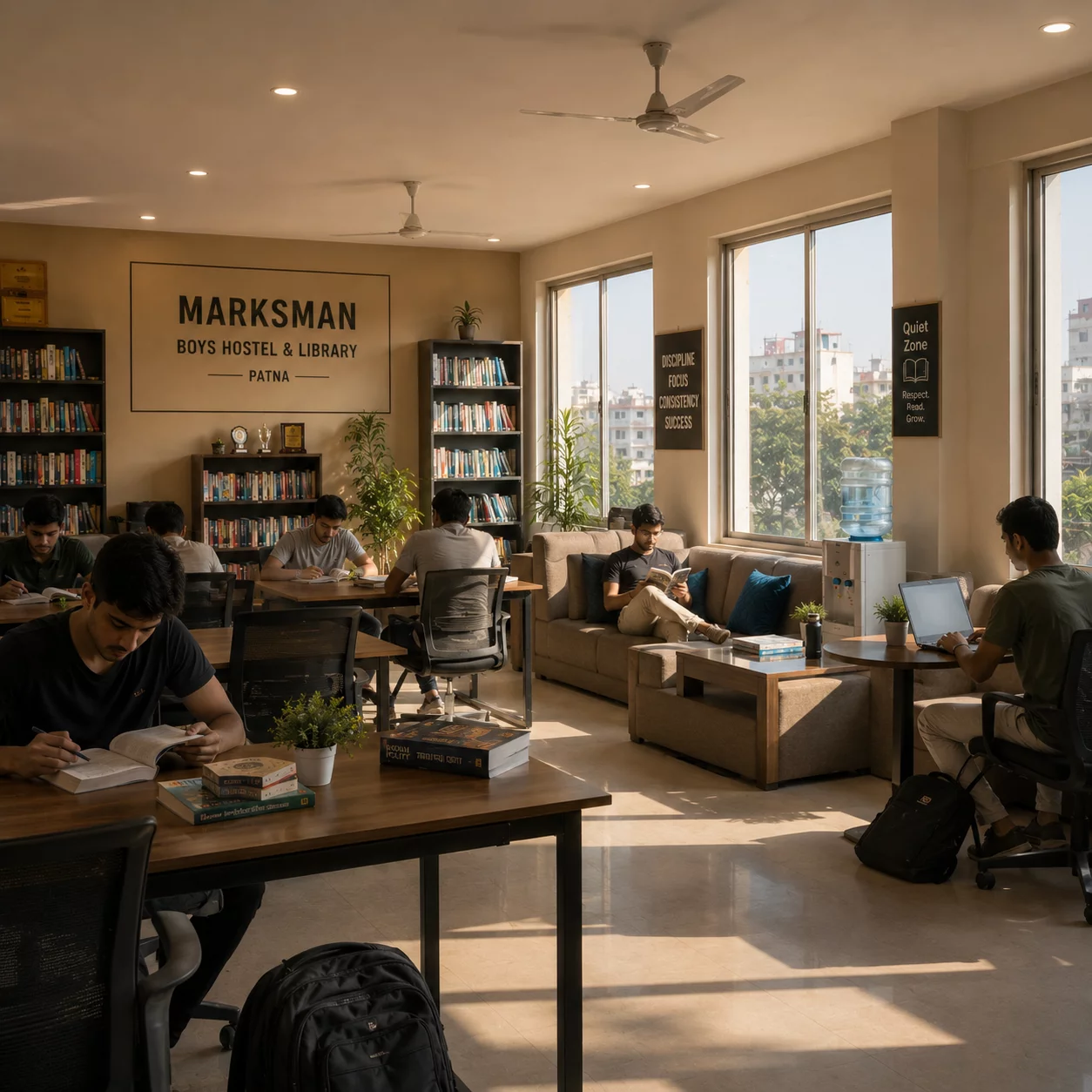 Marksman Boys Hostel & Library in Patna The Marksman Boys Hostel Marksman Coaching Gandhi Chowk 800006