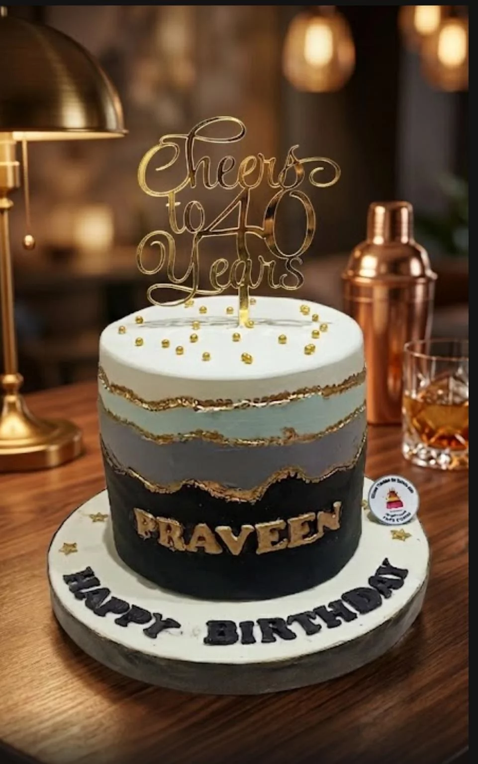 Cheers to 40 Years Birthday Cake in Kolkata product image