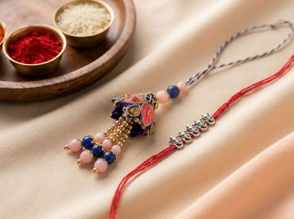 Premium Designer Rakhi Combo for Brothers & Bhabhi product image