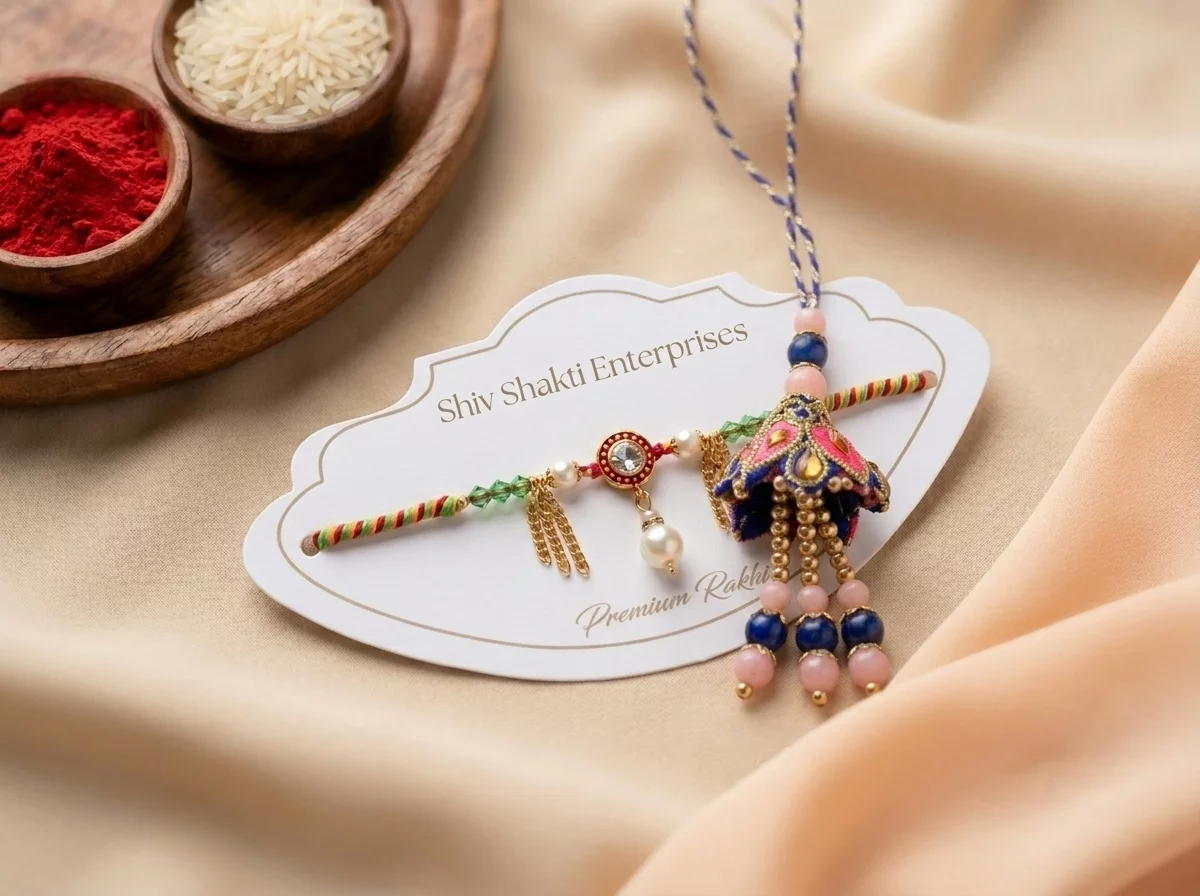 Premium Designer Rakhi Combo for Brothers & Bhabhi product image