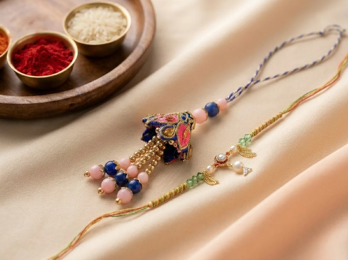 Premium Designer Rakhi Combo for Brothers & Bhabhi product image