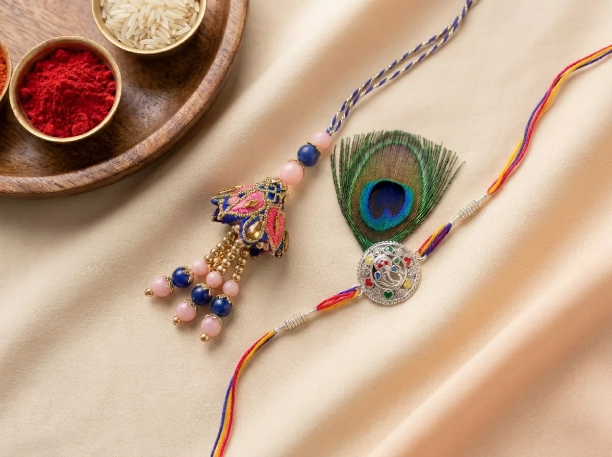 Premium Designer Rakhi Combo for Brothers & Bhabhi product image