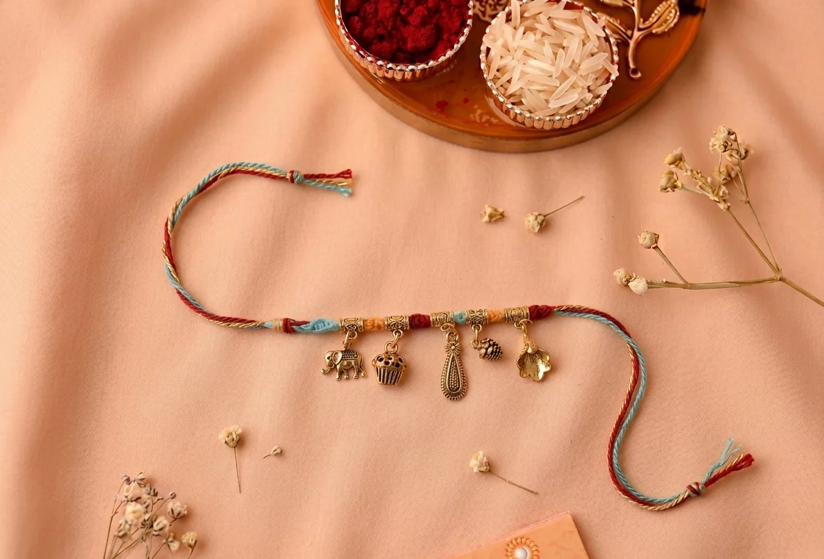 Premium Designer Rakhi Elephant Charms product image