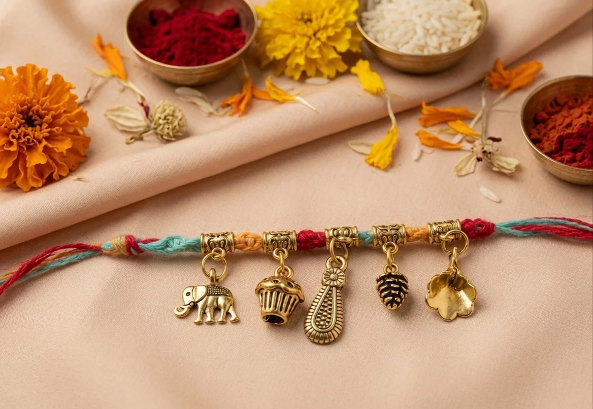 Premium Designer Rakhi Elephant Charms product image