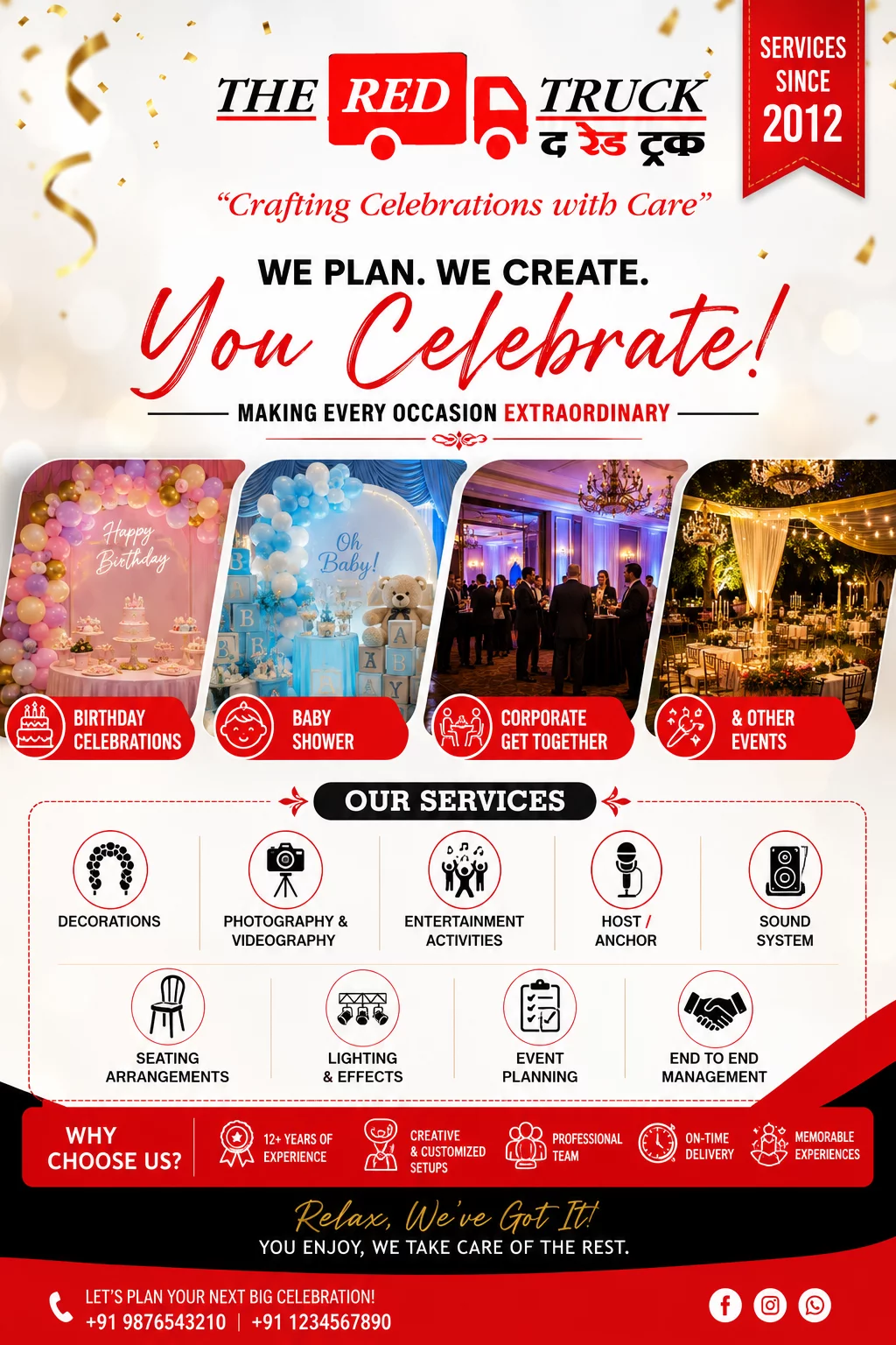 Event Planning The Red Truck Events & Entertainment G 114, Mega Centre, Main Road, Hadapsar, Near Noble Hospital, Hadapsar, Pune