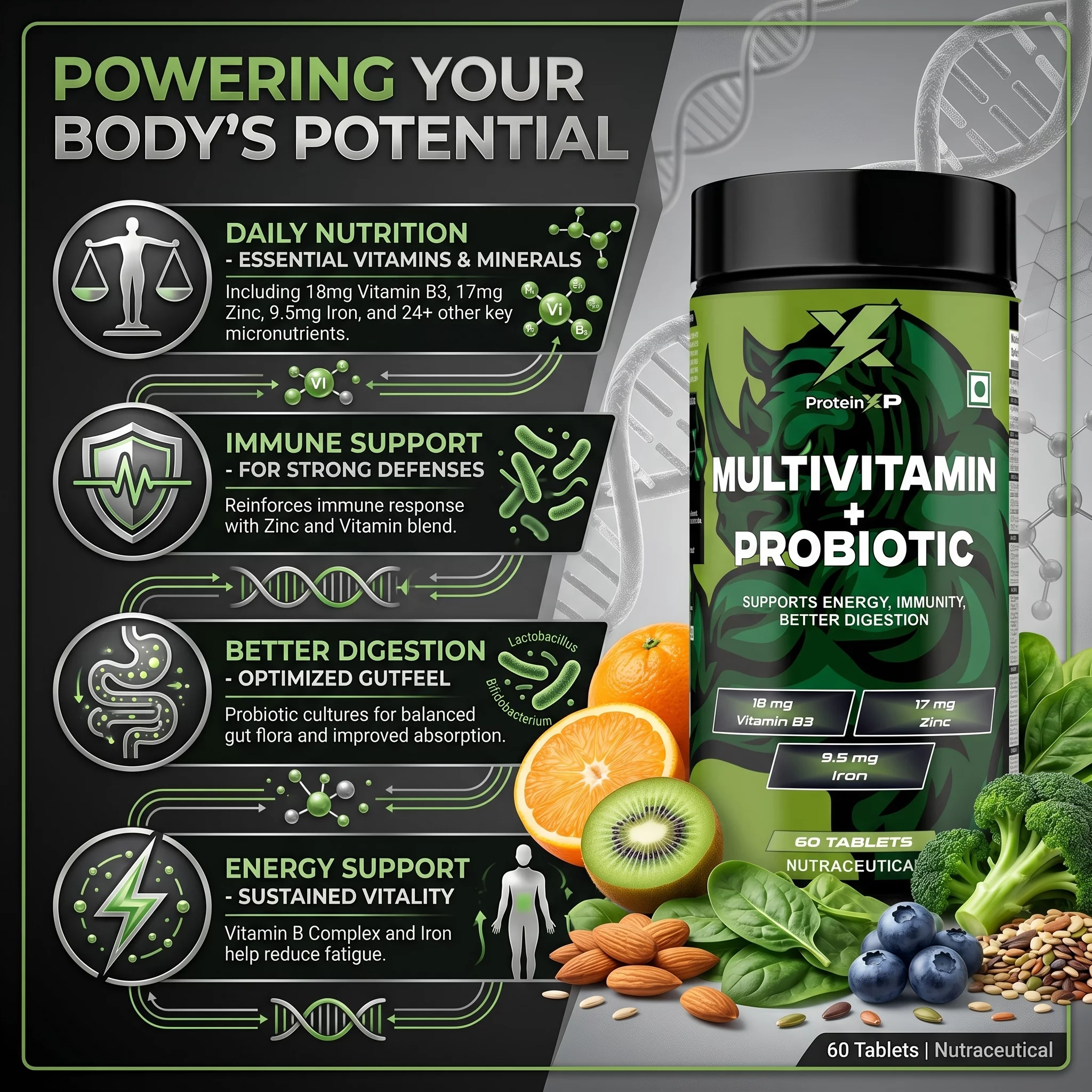 MULTIVITAMIN+ PROBIOTIC in Bengaluru | Integrity Square product image