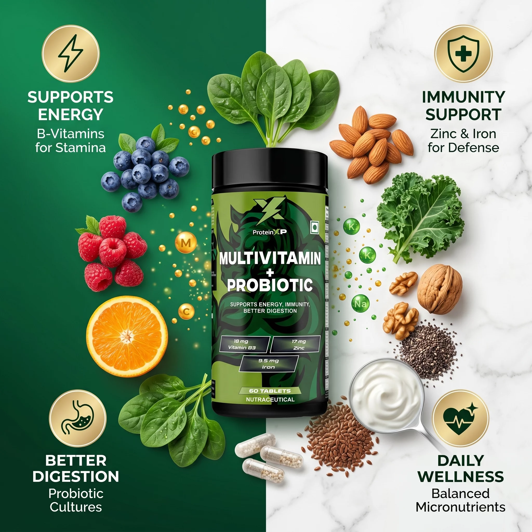 MULTIVITAMIN+ PROBIOTIC in Bengaluru | Integrity Square product image