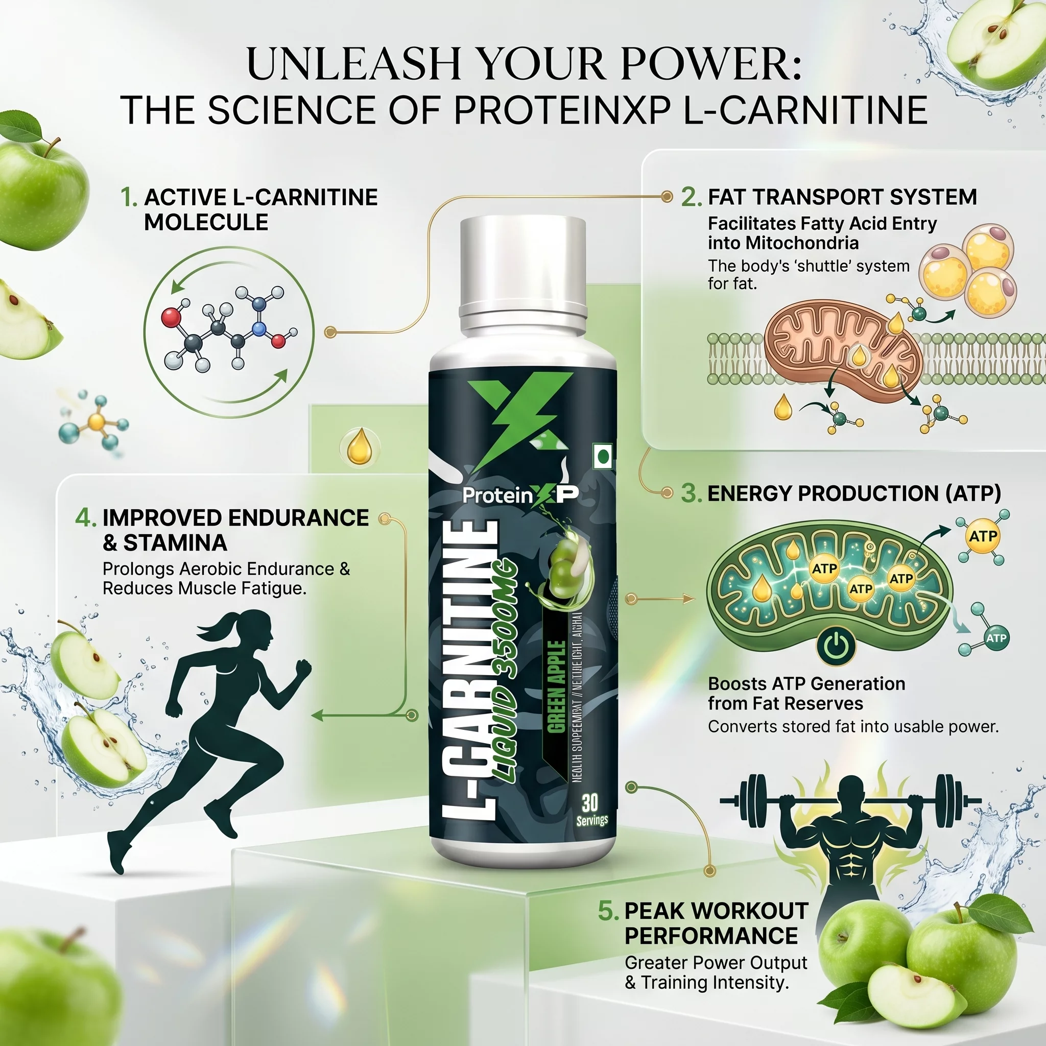 L-CARNITINE LIQUID 3500 MG-GREEN APPLE in Bengaluru product image