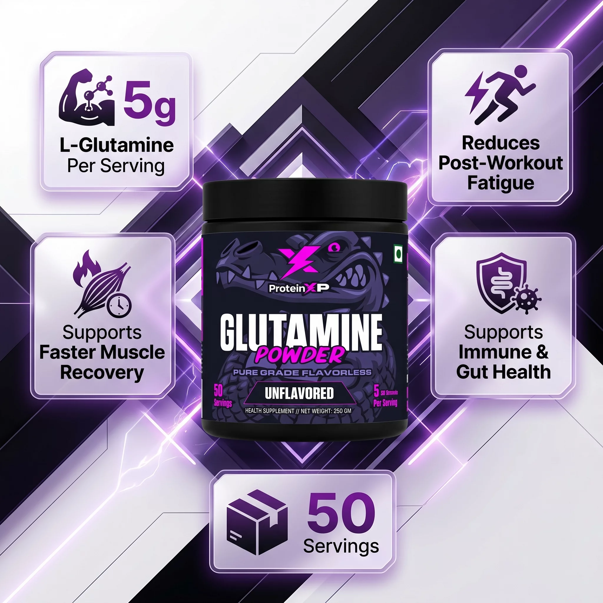 Glutamine Powder-Unflavoured in Bengaluru | Integrity Square product image