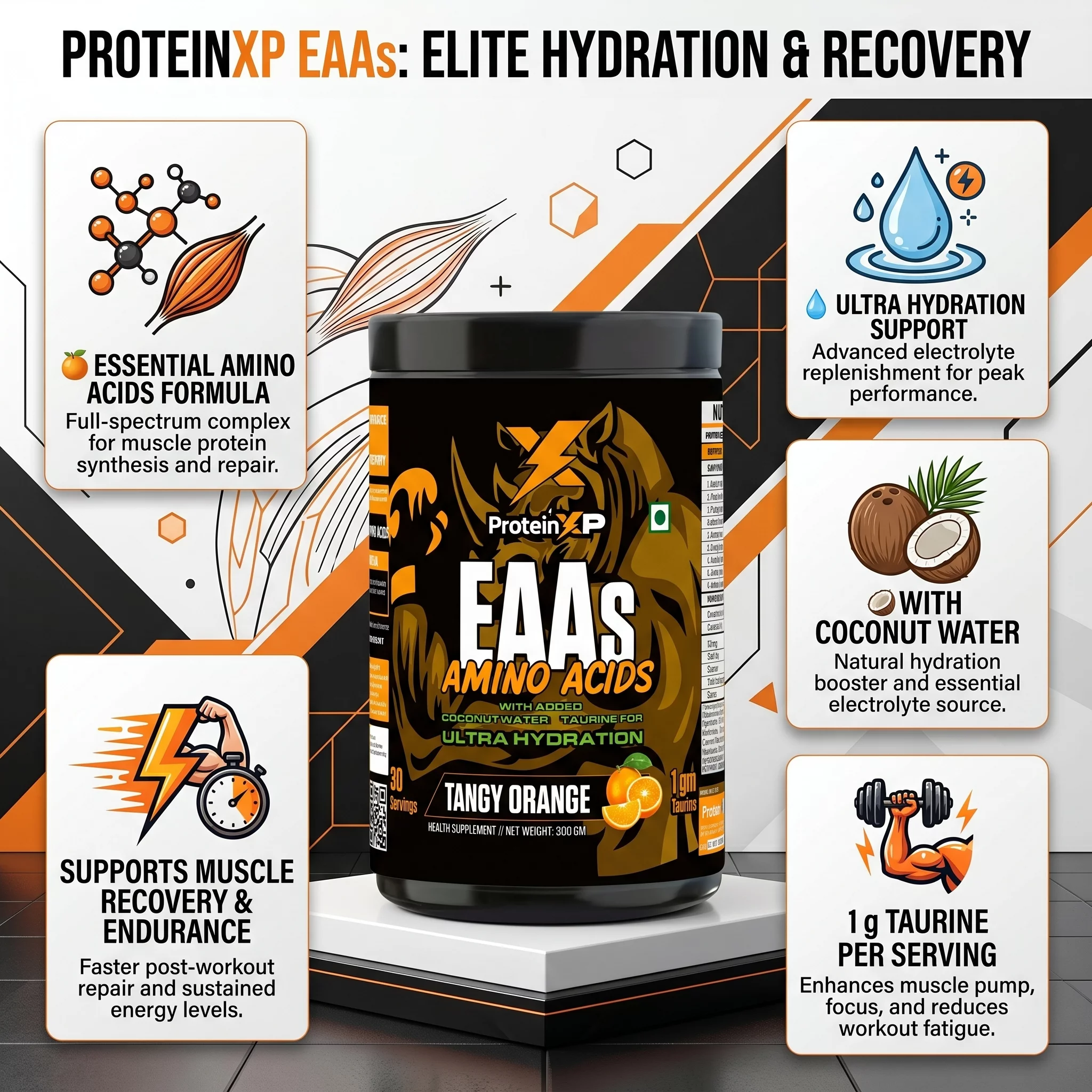 EAAs Amino Acids-Tangy Orange in Bengaluru product image