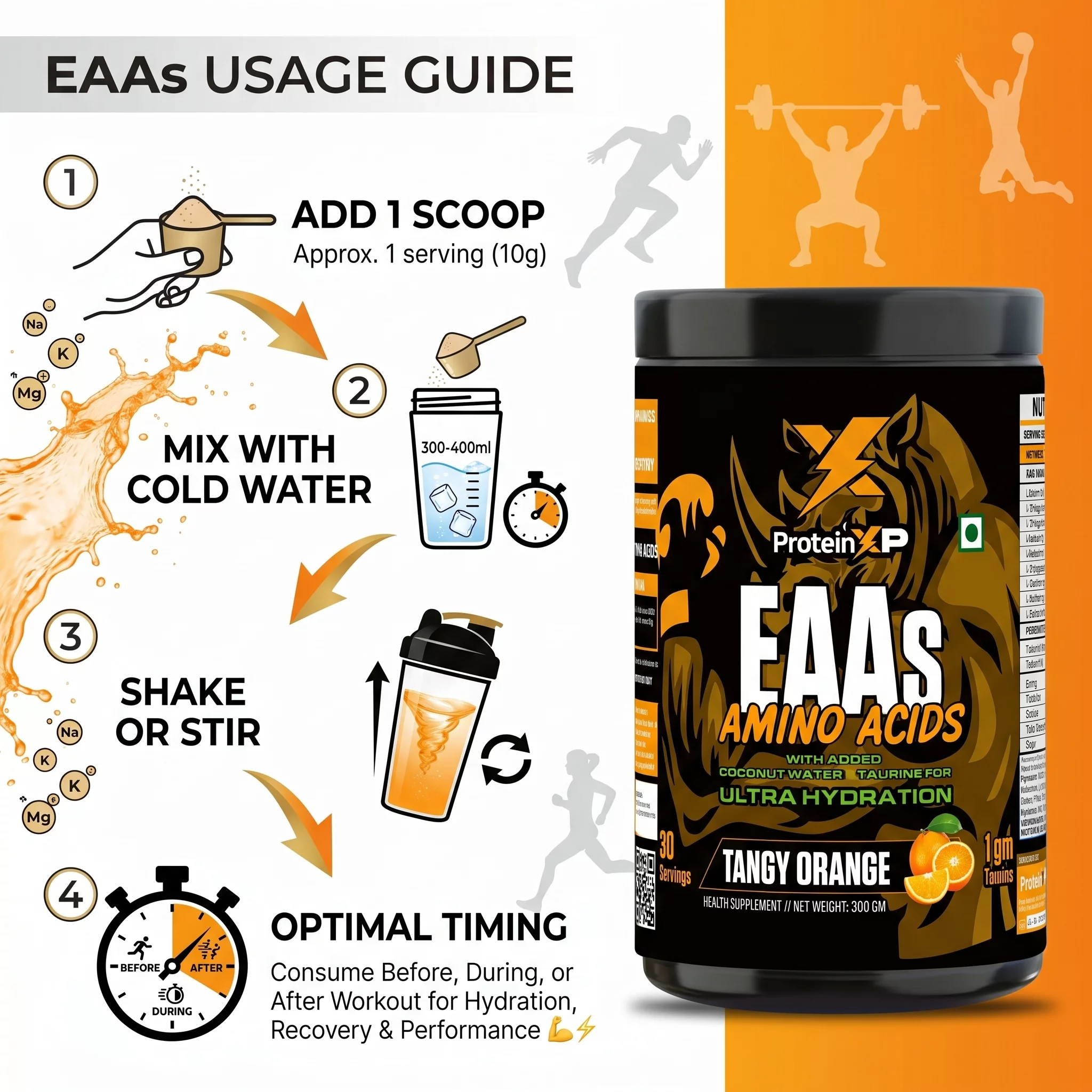 EAAs Amino Acids-Tangy Orange in Bengaluru product image
